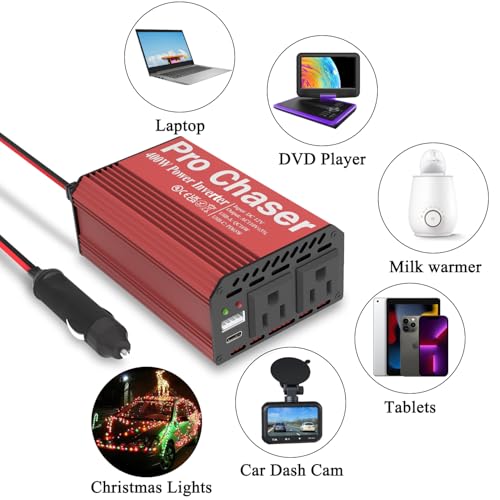 400W Power Inverters DC 12v to 110v AC U44153