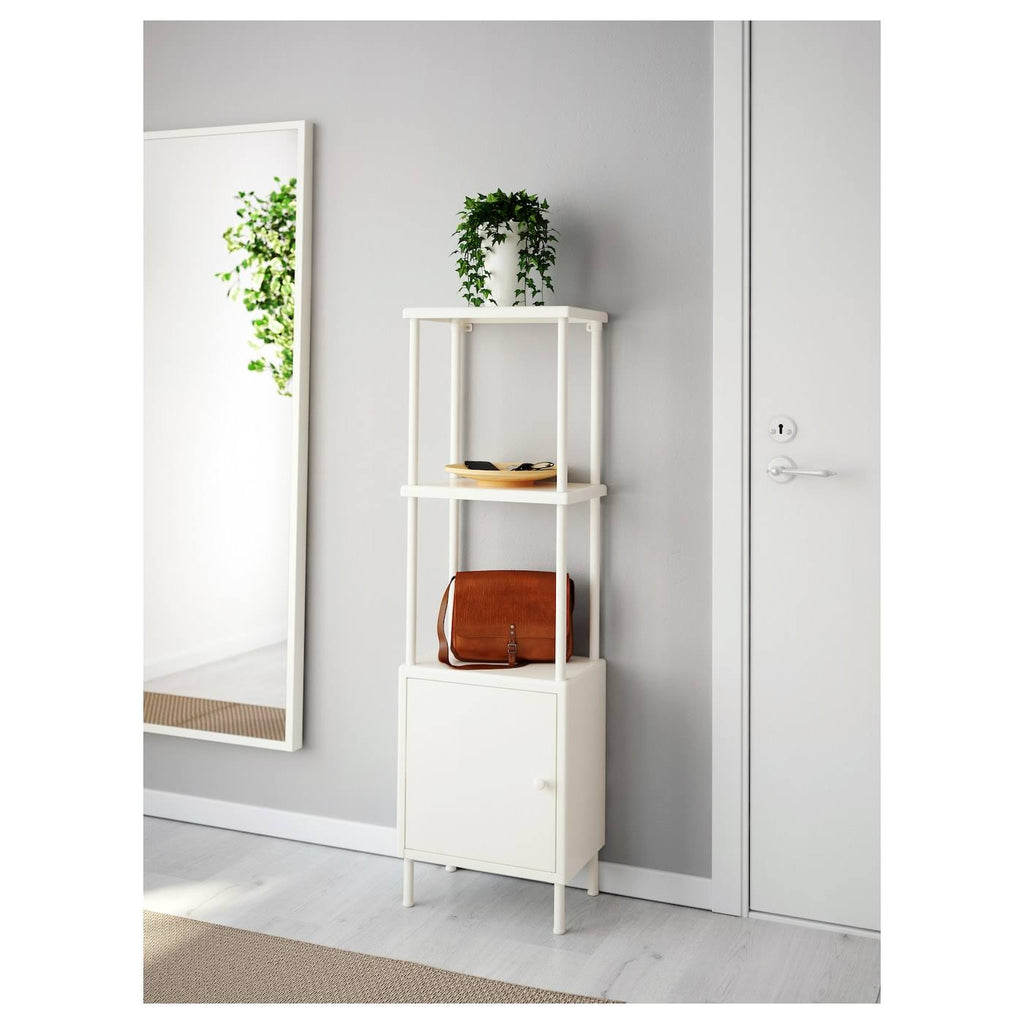 White 15 3/4x10 5/8x52 3/4 Shelving Unit with Cabinet J160352