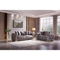 Gray Velvet 2Pc Living Room Set I3548