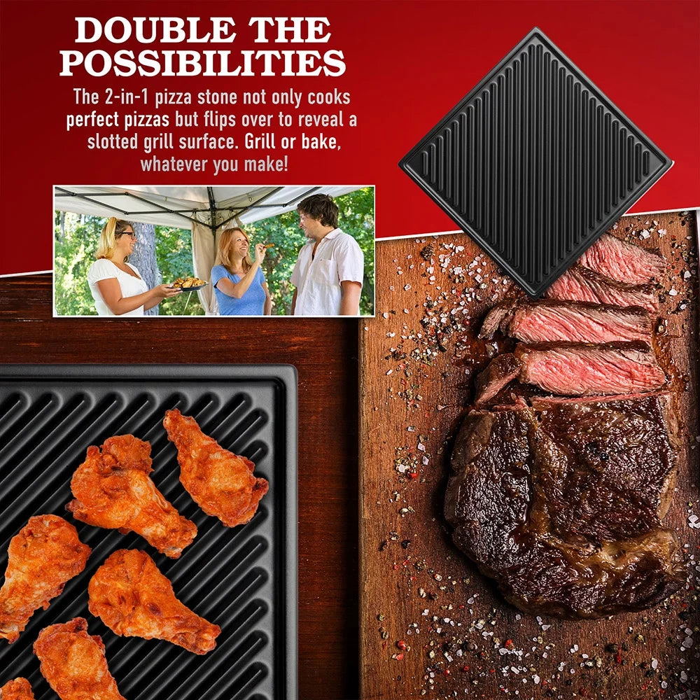 Electric Pizza Oven with 12-Inch Ceramic Stone and Grill L15465