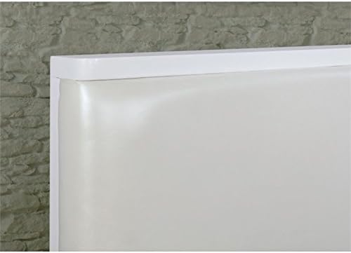 Faux Leather King Panel Bed in White X864