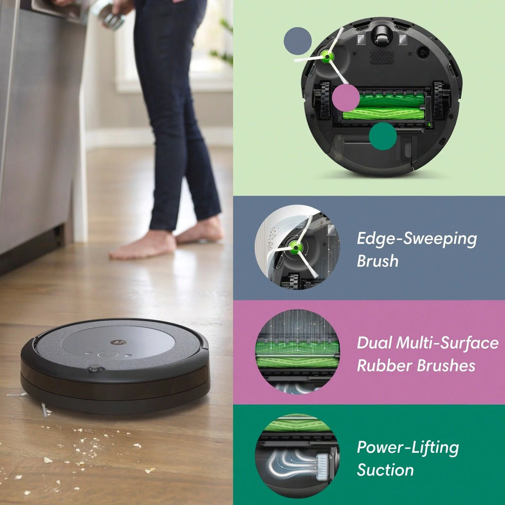 Restored iRobot Roomba i3+ Self-Emptying Vacuum Cleaning Robot - Manufacturers Certified !- (Refurbished) E93591