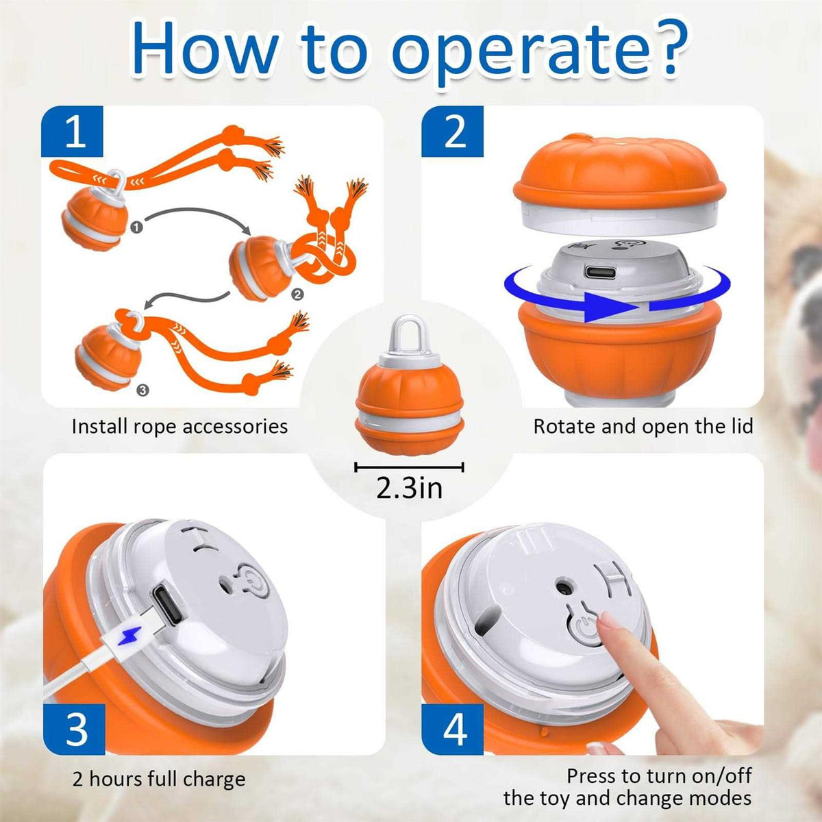 Interactive Dog Toys Motion Activated Dog Ball N313