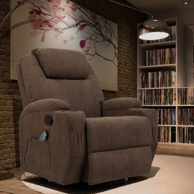 Brown Canvas Fabric Massage Chair X6123