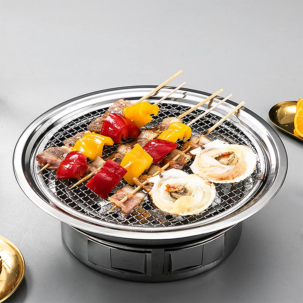 Charcoal Grill Non-stick Portable Stainless Steel BBQ Grill M53838