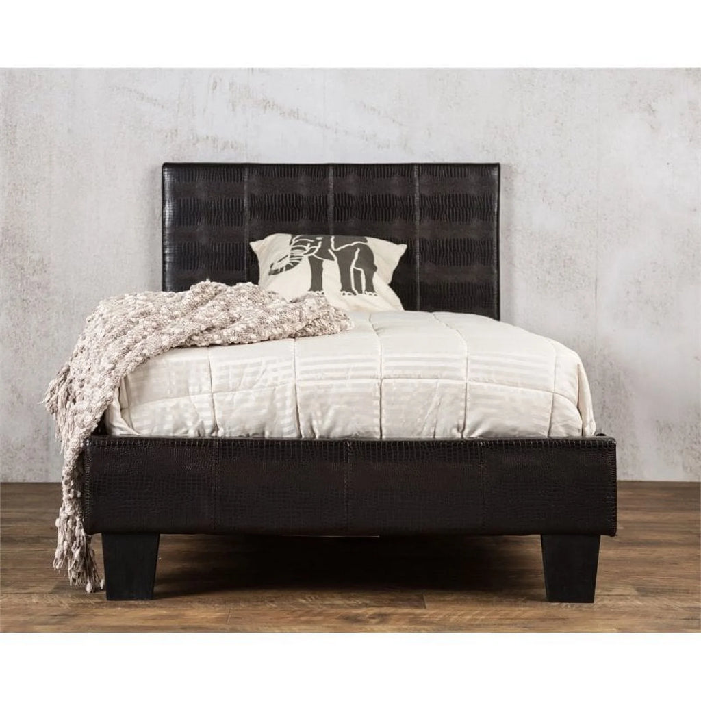 Faux Leather Queen Platform Bed X7651