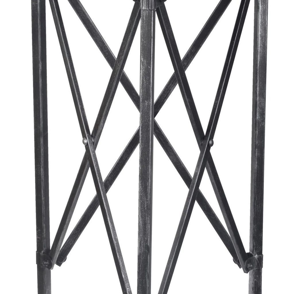 27 Inch Round Metal Glass Side Table C326637