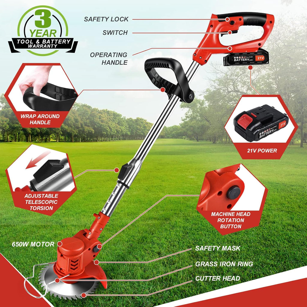21V Cordless String Trimmer with 2 Batteries B555715