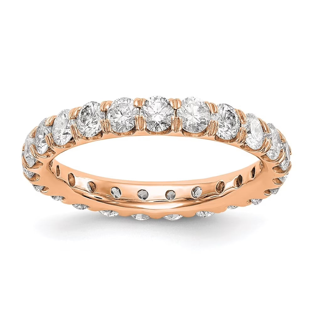 14k Rose Gold Lab Grown Diamond Eternity Band W750734