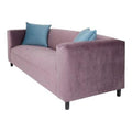 Lavender Velvet & Black Sofa with Toss Pillows P7461