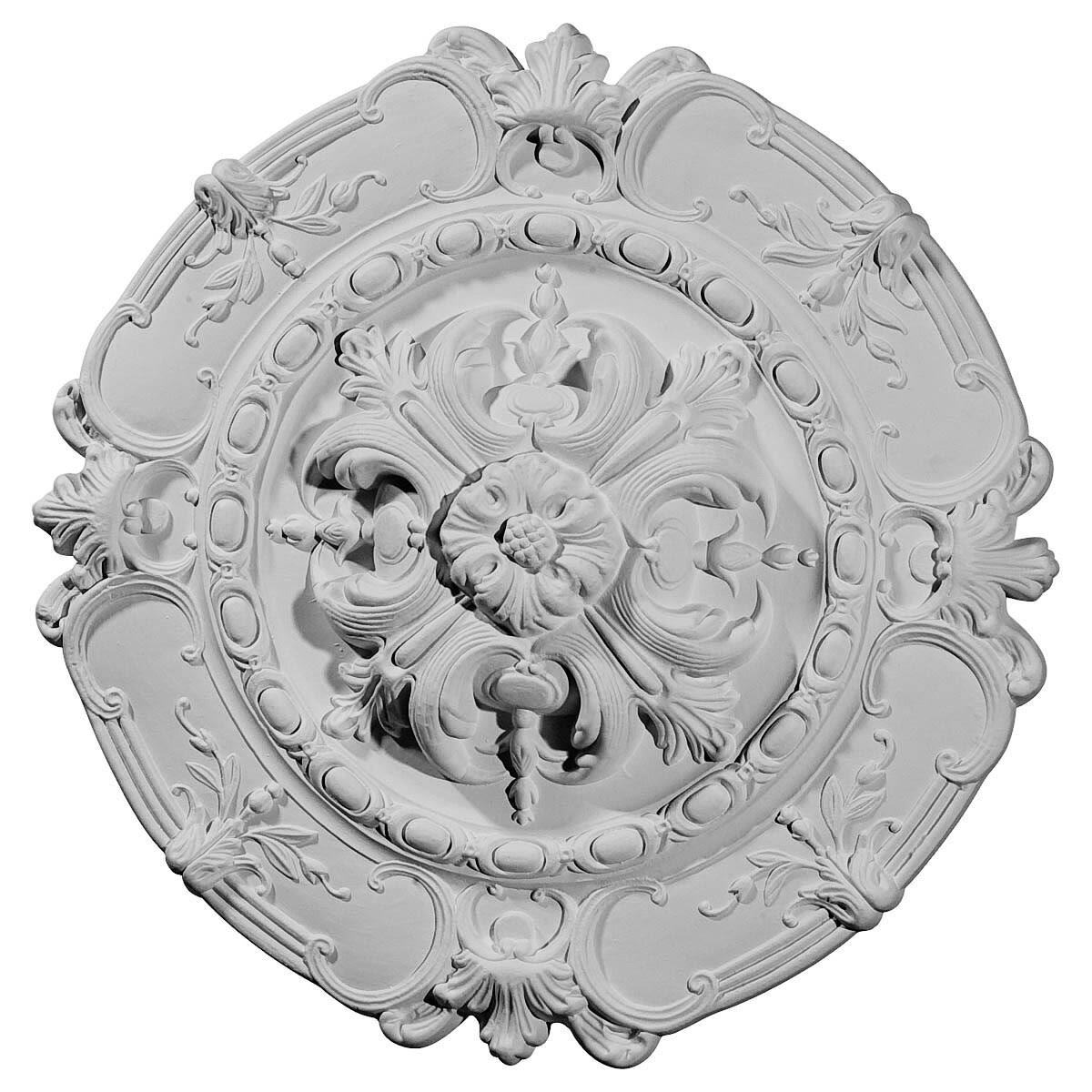 Hand-Painted Pot of Cream Crackle Ceiling Medallion L9441