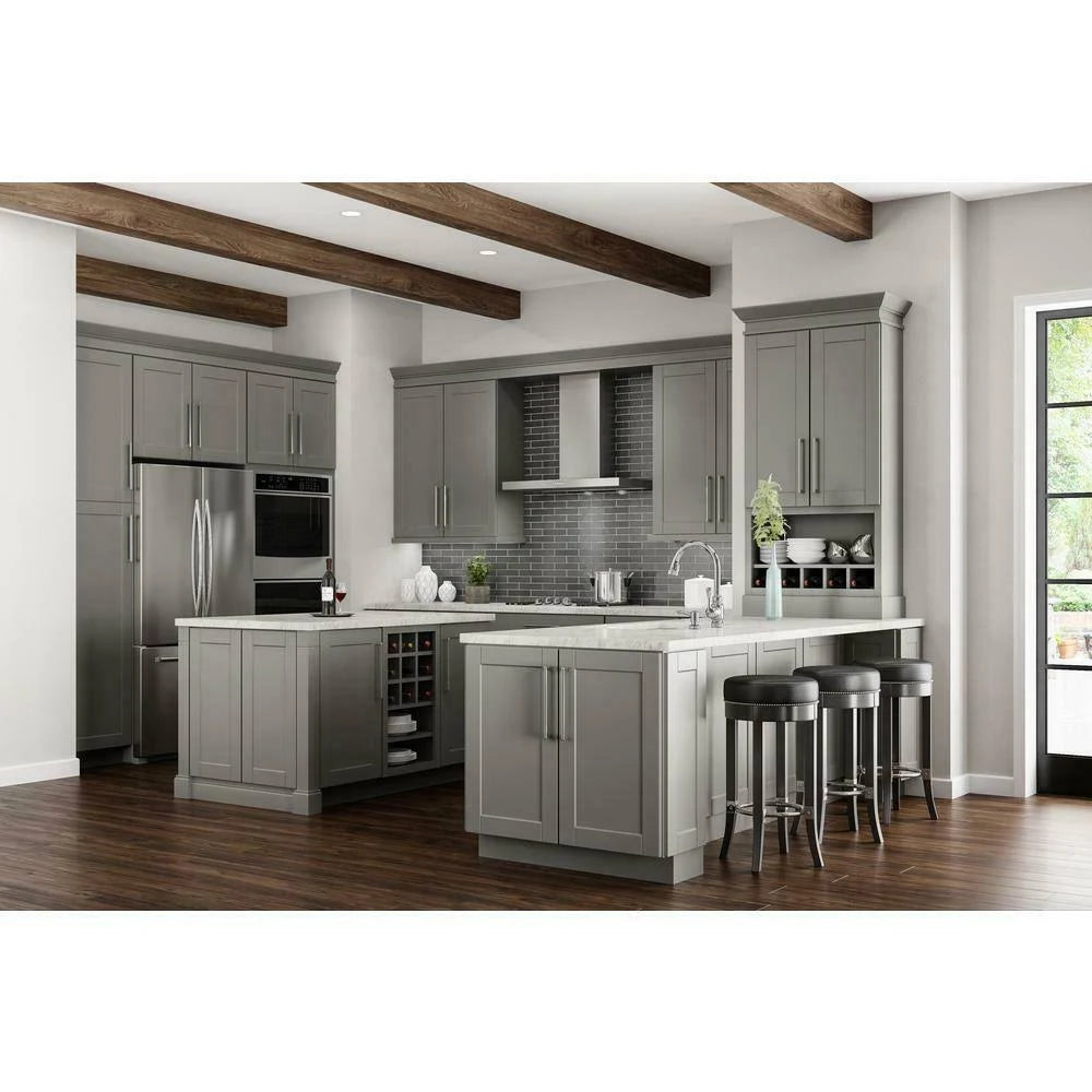 Dove Gray Wall Bridge Kitchen Cabinet O523