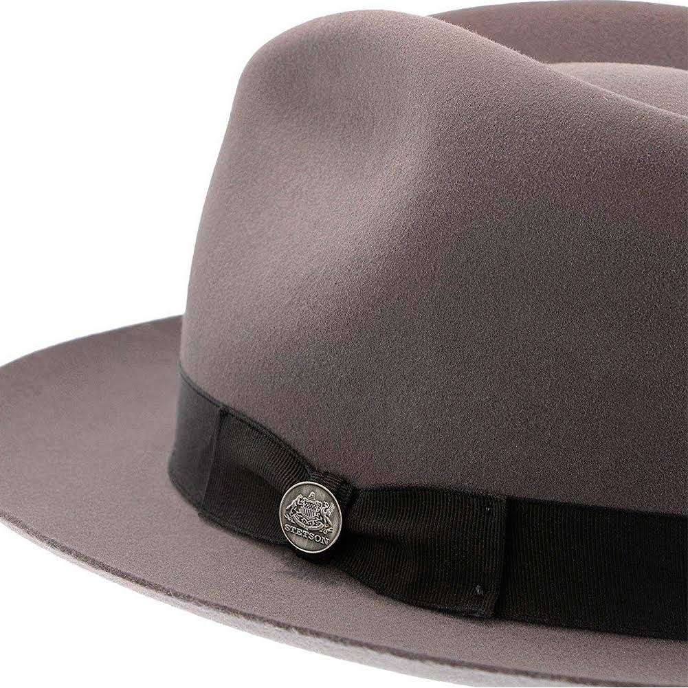Caribou Fur Felt Fedora Hat Size 6 7/8 N785