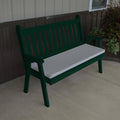 Yellow Pine Traditional English Garden Bench Dark Green, Size: 6 ft. Y852
