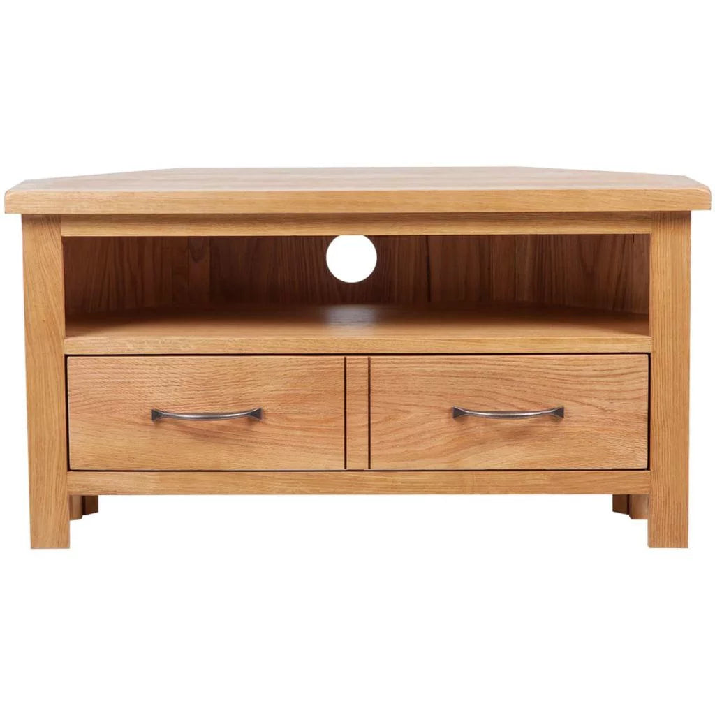 Solid Oak Wood TV Cabinet with Drawer P574