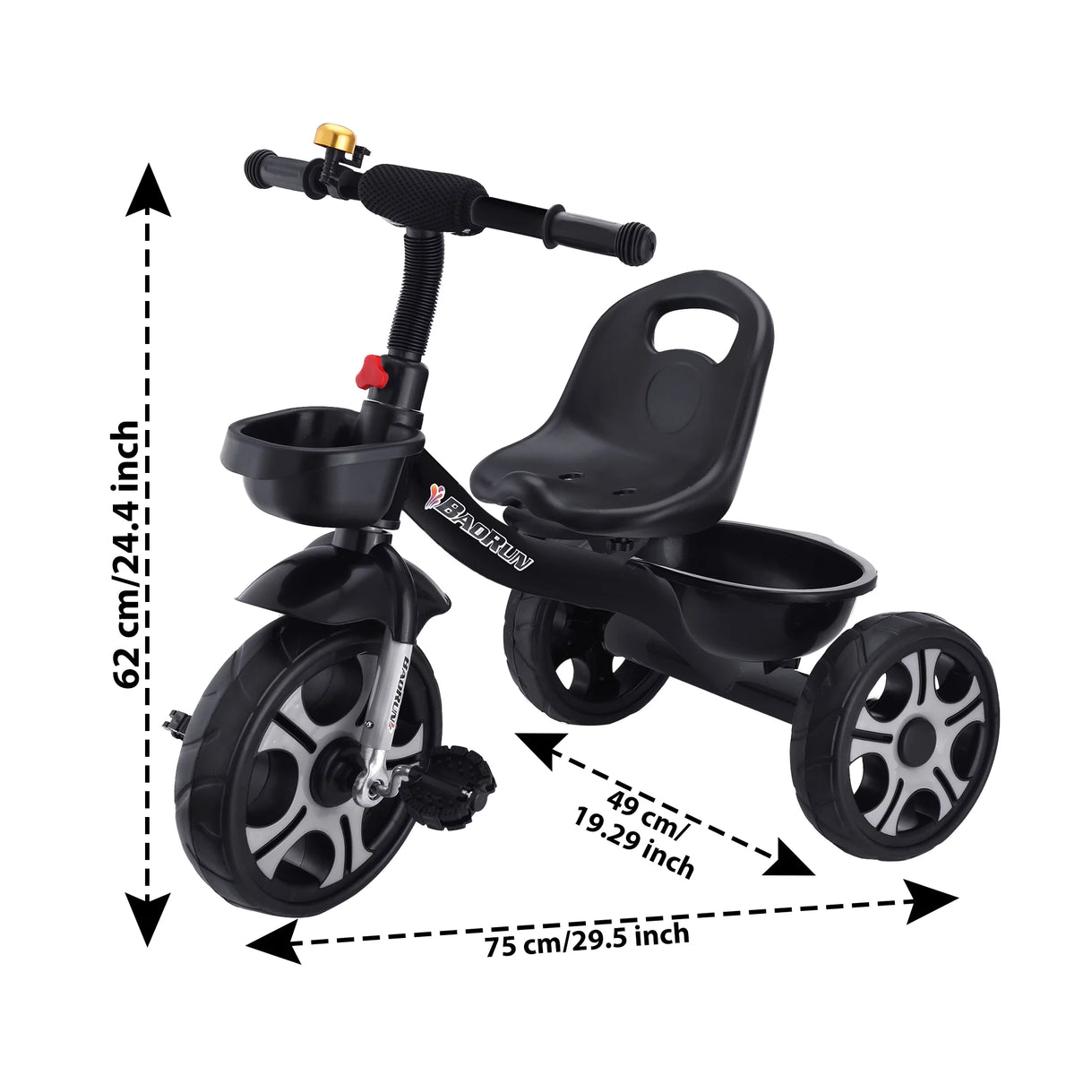 Kids Balance Bike with Storage Basket and Bell Y779912