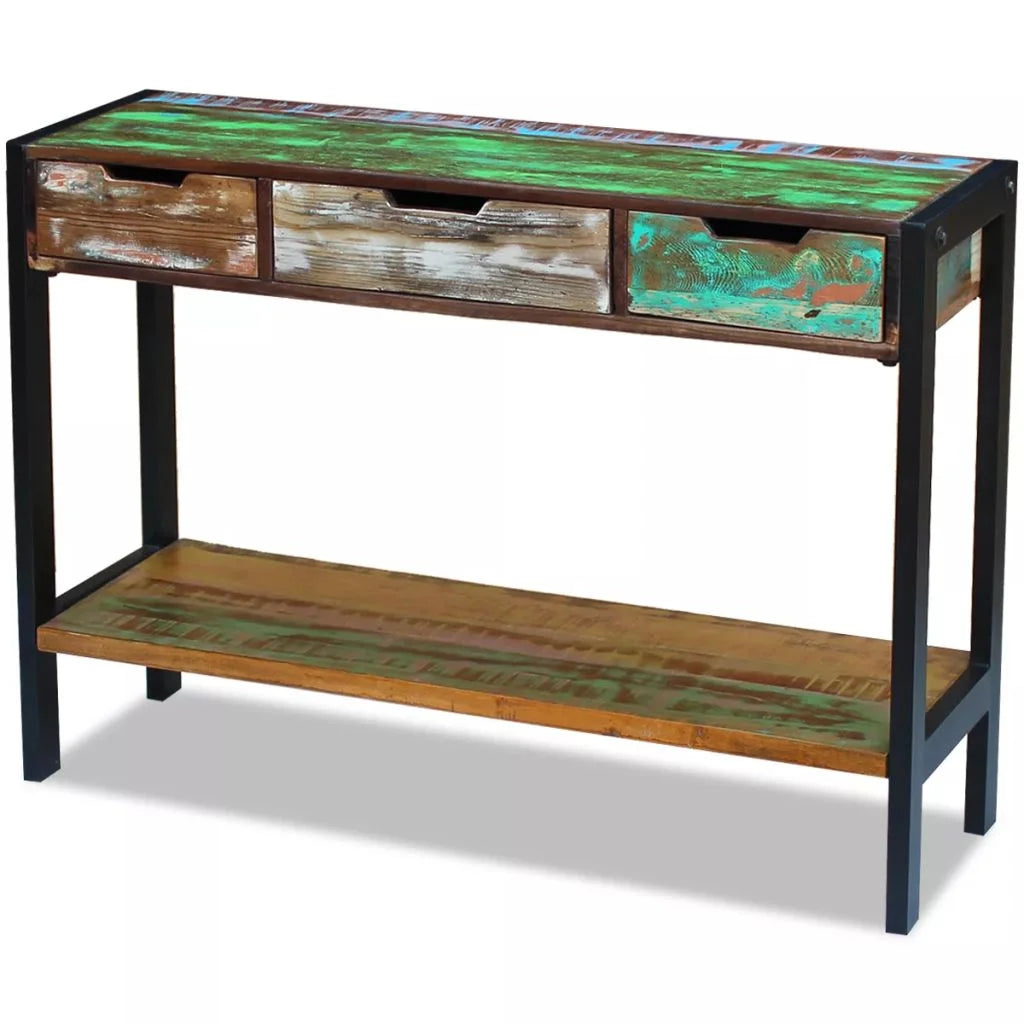 Sideboard 3 Drawers Solid Reclaimed Wood T779571