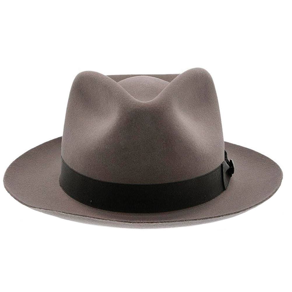 Caribou Fur Felt Fedora Hat Size 6 7/8 N785