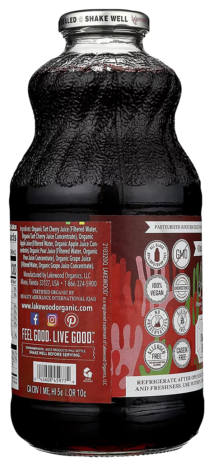 Pure Fruit Juice Nectar Blend No Sugar Added Tart Cherry 32 fl oz Pack of 3 Z70541