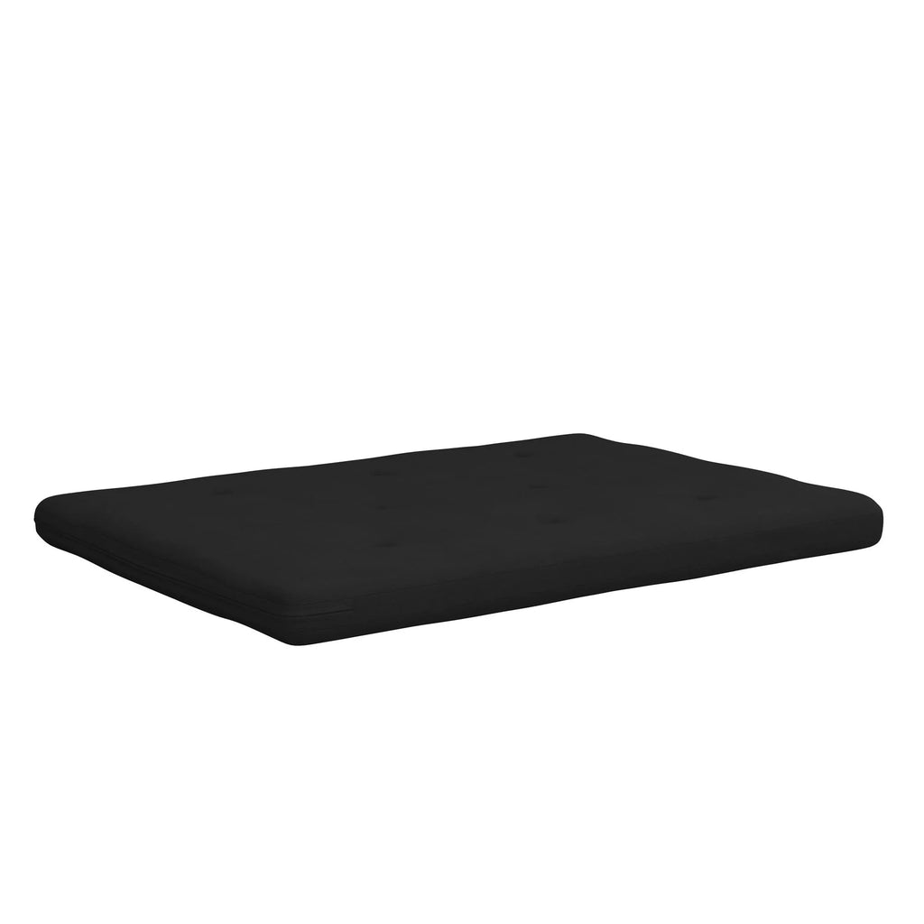 6-Inch Futon Mattress with Tufted Cover, Full, Light Gray Linen H397492