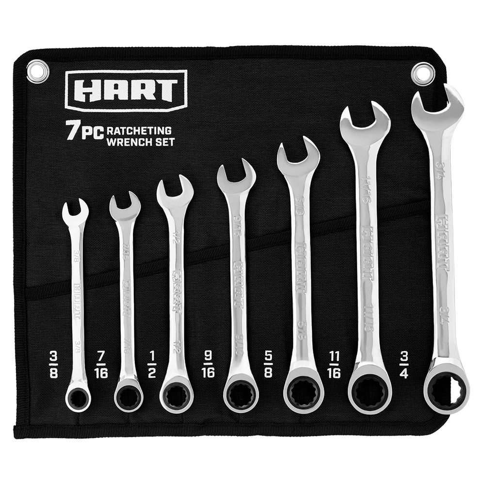 7-Piece SAE Ratcheting Wrench Set with Tool Pouch U58256