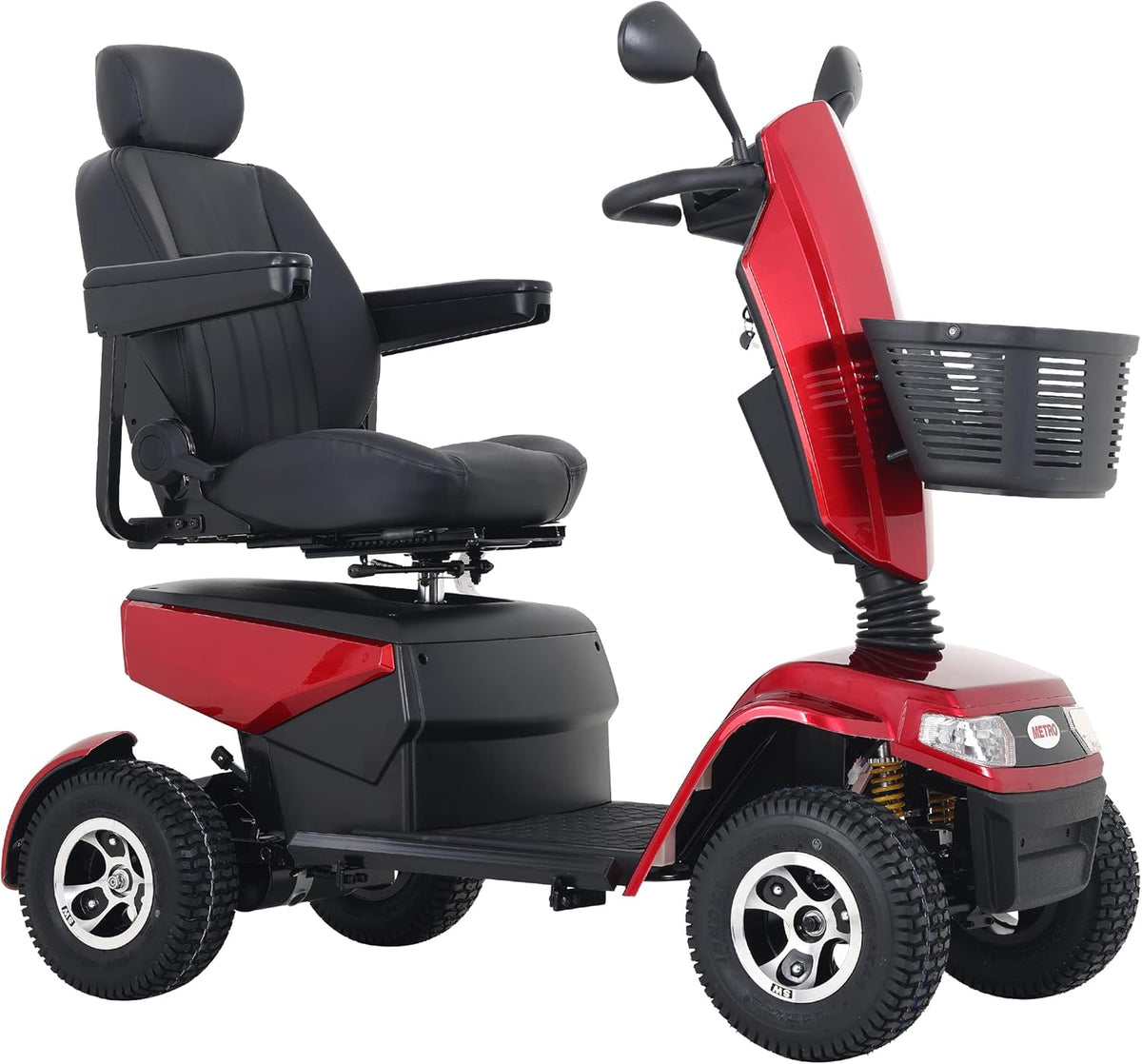 Yellow 4 Wheel Foldable Electric Mobility Scooter N89433