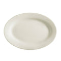 18 Ceramic Rolled Edge Oval Platter W8697