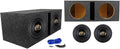 10 6400 Watt Car Subwoofers with Vented Sub Box Enclosure J366