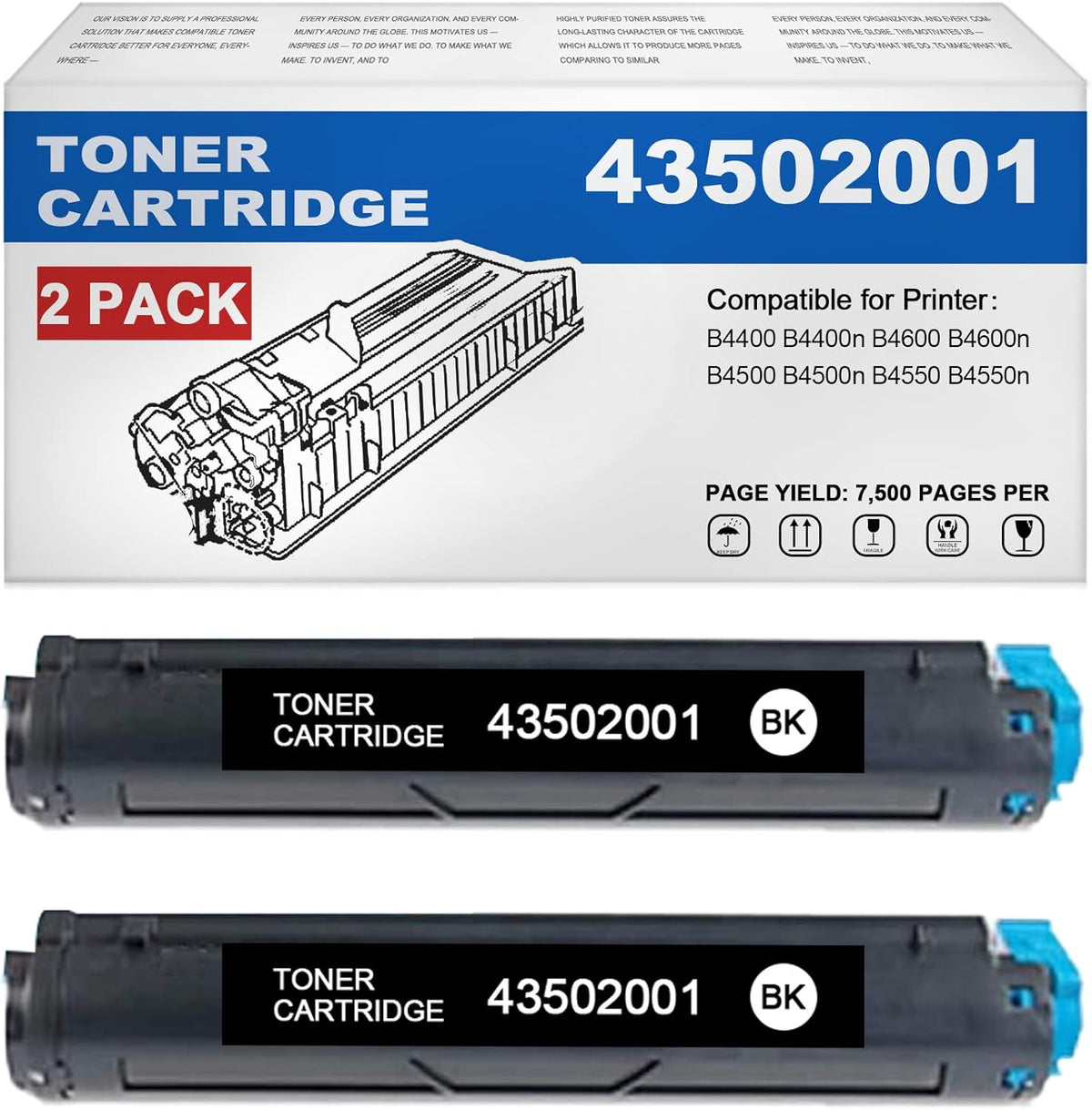 2 Pack Black Toner Cartridge E3394