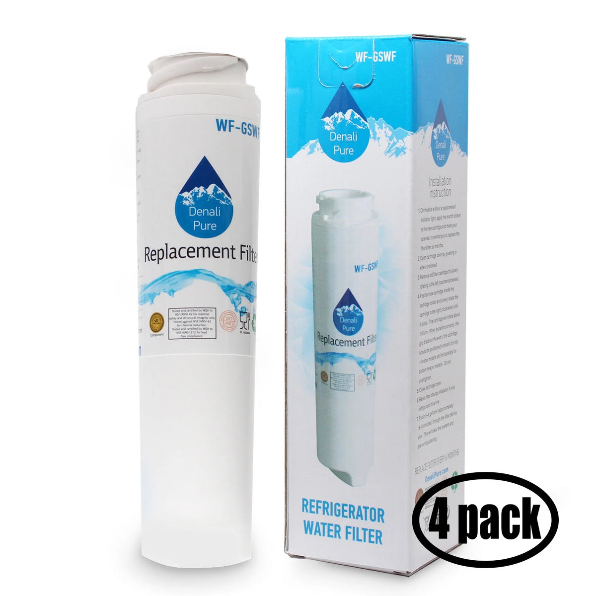 4-Pack Replacement Water Filter Cartridge Q26962