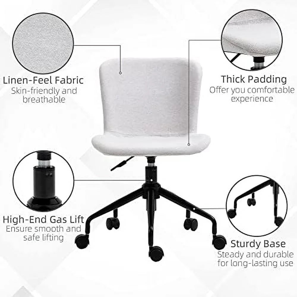 Light Gray Swivel Task Chair with Adjustable Height R7213