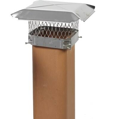 18 in. x 9 in. Bolt-On Single Flue Chimney Cap in Stainless Steel A96935